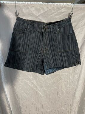 F.L. Jeans- Striped Dark/Light Blue Women's Casual Shorts